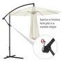 Voir la diapositive 5 : OUTSUNNY Parasol déporté octogonal inclinable rabattable diamètre 3 m parasol de jardin avec pied en croix crème