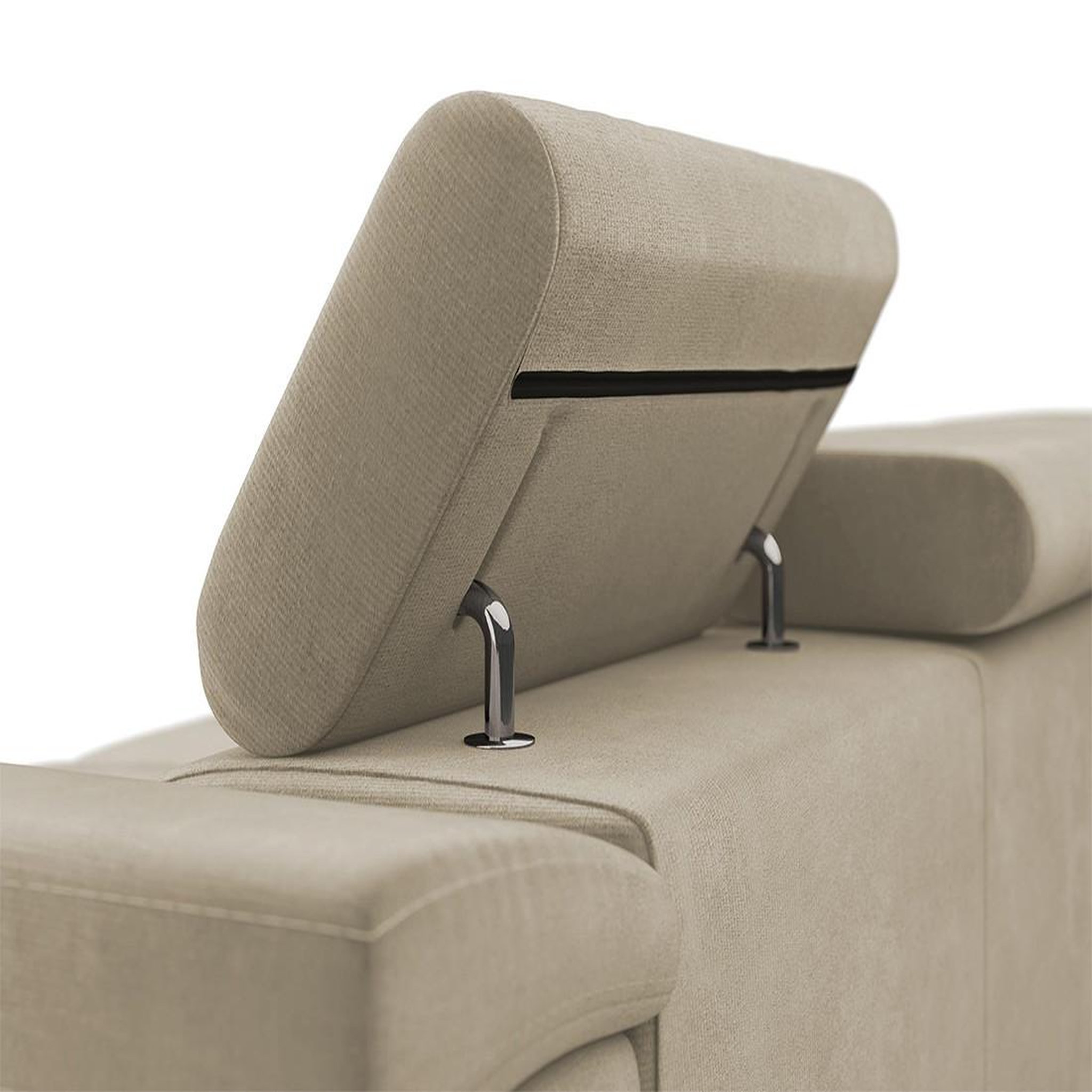 Voir la diapositive 5 : BEST MOBILIER Pablo - canapé droit 2 places avec têtières ajustables - en velours