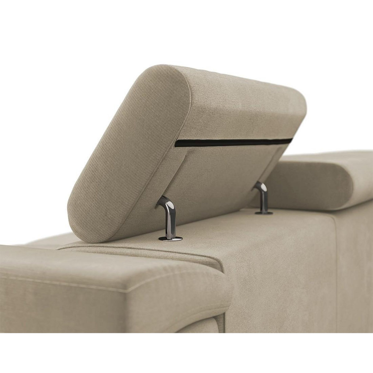 BEST MOBILIER Pablo - canapé droit 2 places avec têtières ajustables - en velours