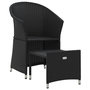 Voir la diapositive 3 : VIDAXL Salon de jardin 2 pcs avec coussins Noir Resine tressee