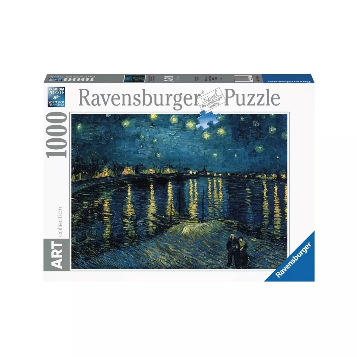 RAVENSBURGER Puzzle 1000 p Art collection - La nuit étoilée sur le Rhône / Vincent Van Gogh