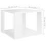 Voir la diapositive 5 : VIDAXL Table basse Blanc 40x40x30 cm Bois d'ingenierie