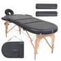 Voir la diapositive 1 : VIDAXL Table de massage pliable 4 cm d'epaisseur et 2 traversins Noir
