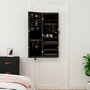 Voir la diapositive 3 : VIDAXL Armoire a bijoux avec miroir et eclairage LED mural noir
