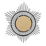 Voir la diapositive 2 : Paris Prix Miroir Mural Design en Rotin  Aina  70cm Noir