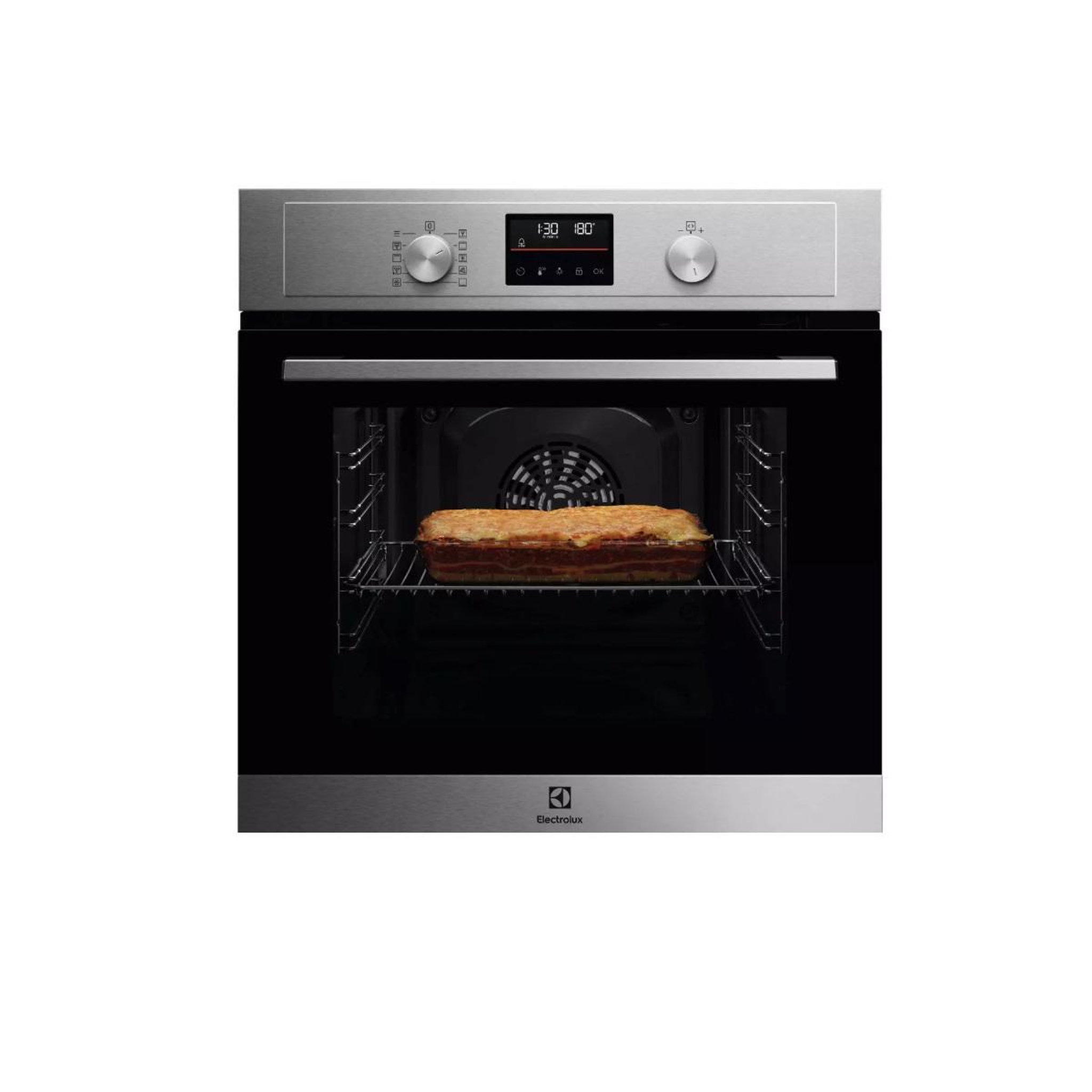 Voir la diapositive 1 : ELECTROLUX Four intégrable multifonction 65l 59cm pyrolyse inox - EOH4P06BX