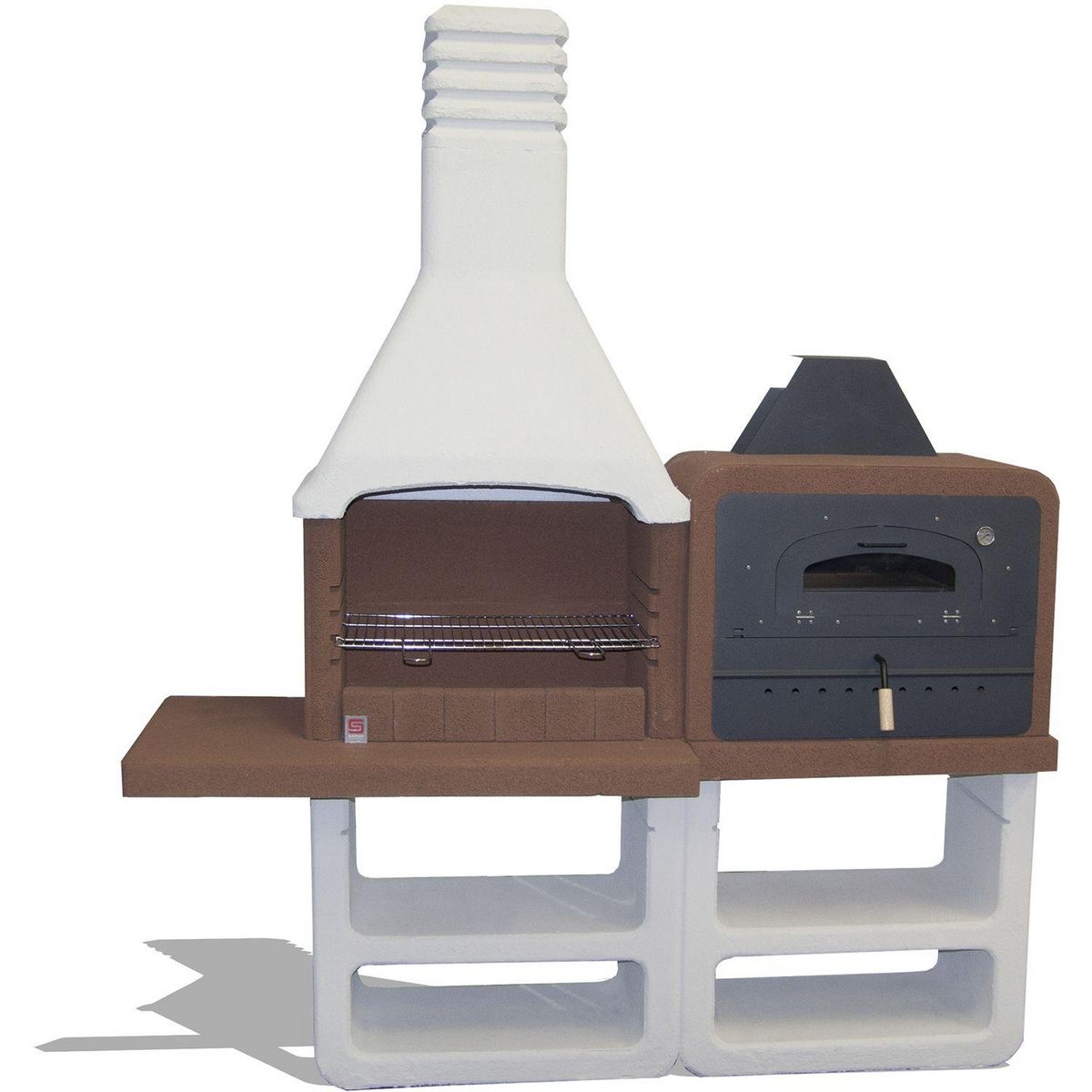 Sarom Barbecue - four combiné fixe charbon - En pierre - PORTOFINO