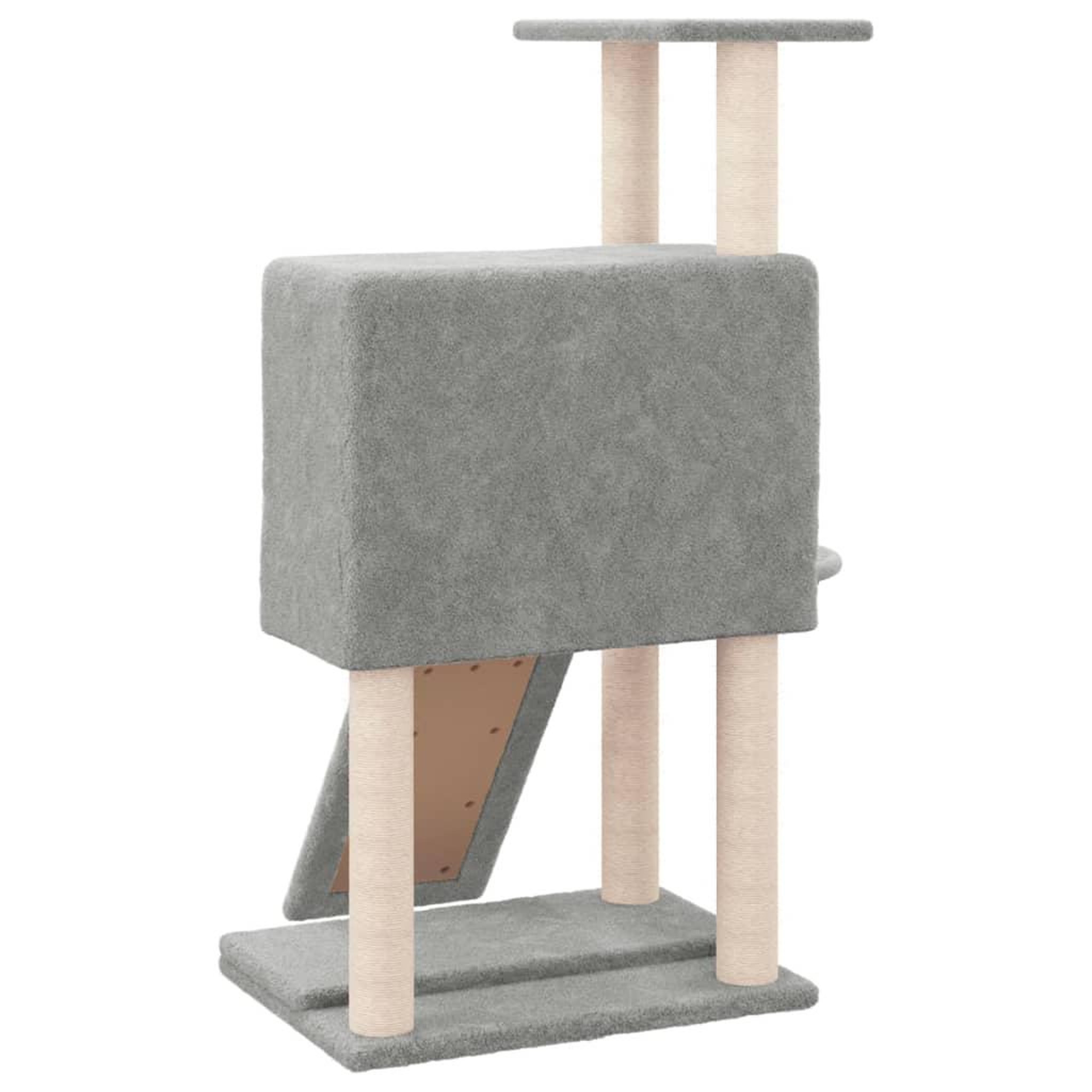 Voir la diapositive 5 : VIDAXL Arbre a chat avec griffoirs en sisal Gris clair 96 cm