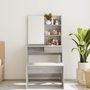 Voir la diapositive 3 : VIDAXL Coiffeuse avec miroir Sonoma gris 74,5x40x141 cm
