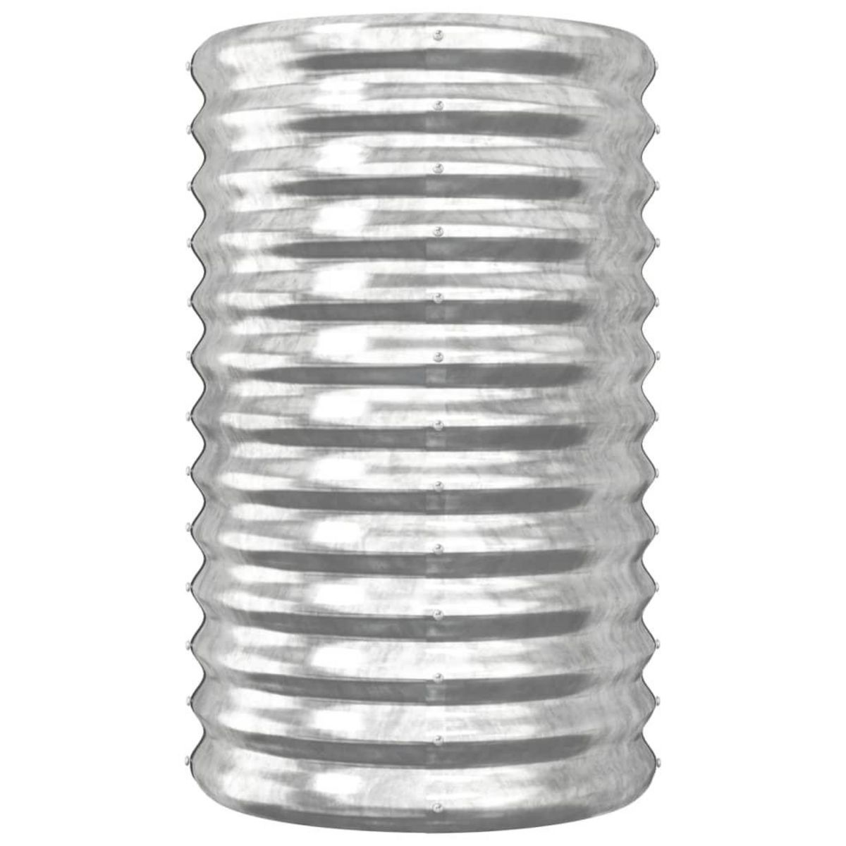 VIDAXL Jardiniere de jardin Acier enduit de poudre 40x40x68 cm Argente