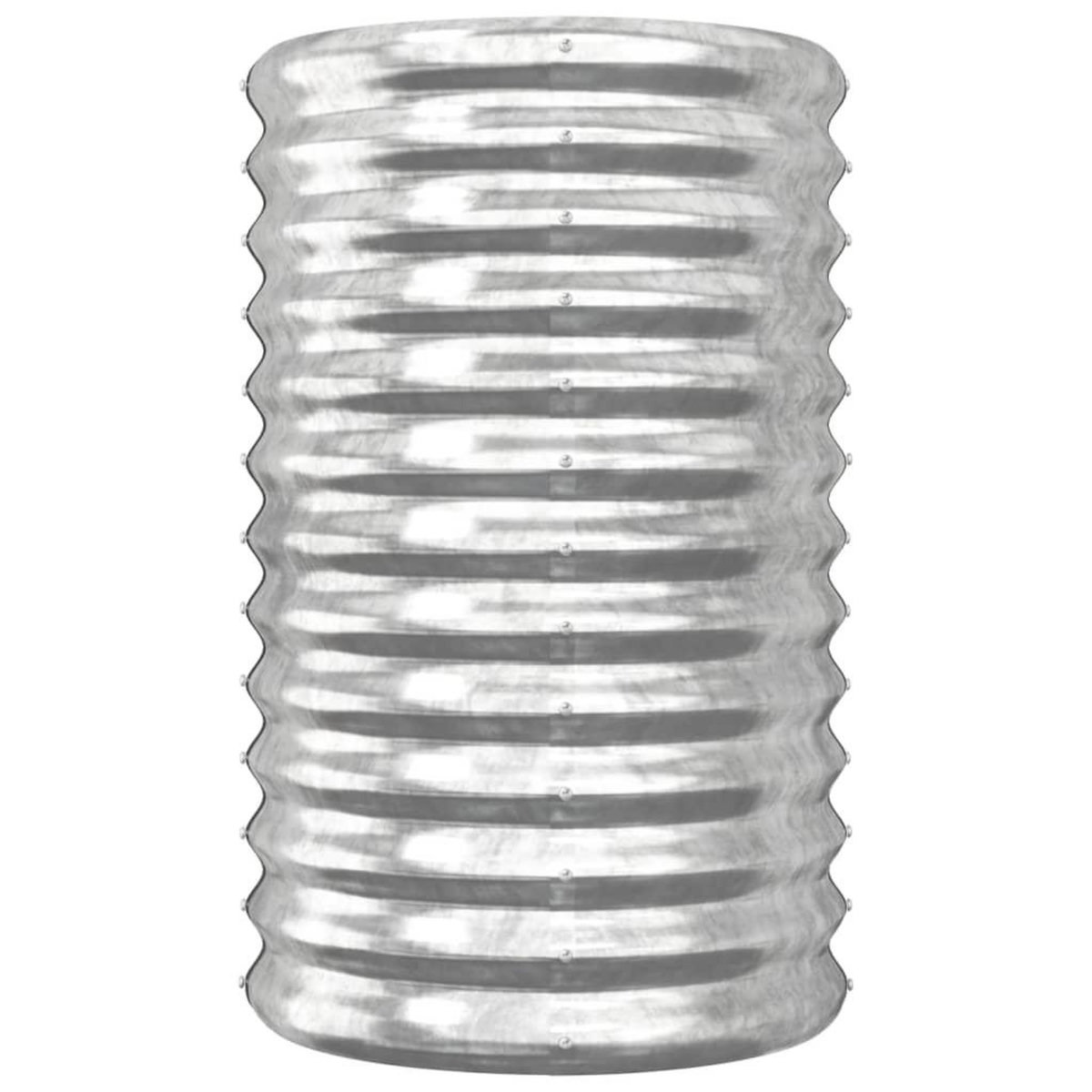 VIDAXL Jardiniere de jardin Acier enduit de poudre 40x40x68 cm Argente