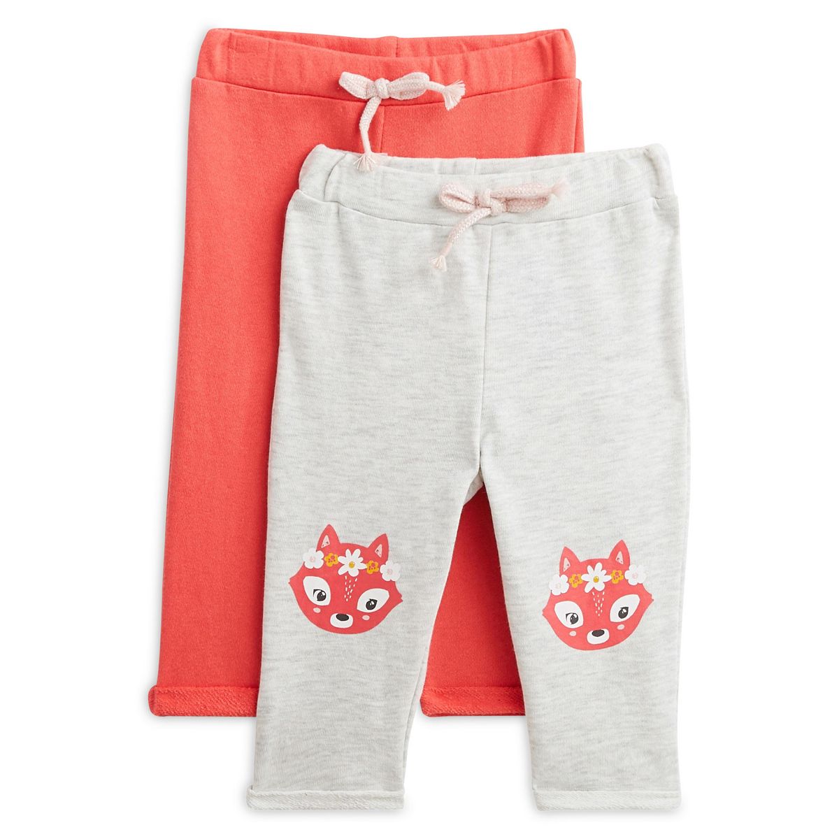 IN EXTENSO Lot de 2 pantalons coton bio bébé fille
