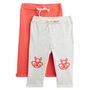 Voir la diapositive 1 : IN EXTENSO Lot de 2 pantalons coton bio bébé fille