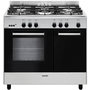 Voir la diapositive 1 : Glem Piano de cuisson gaz 66l 5 feux inox/noir - ga960pcgix