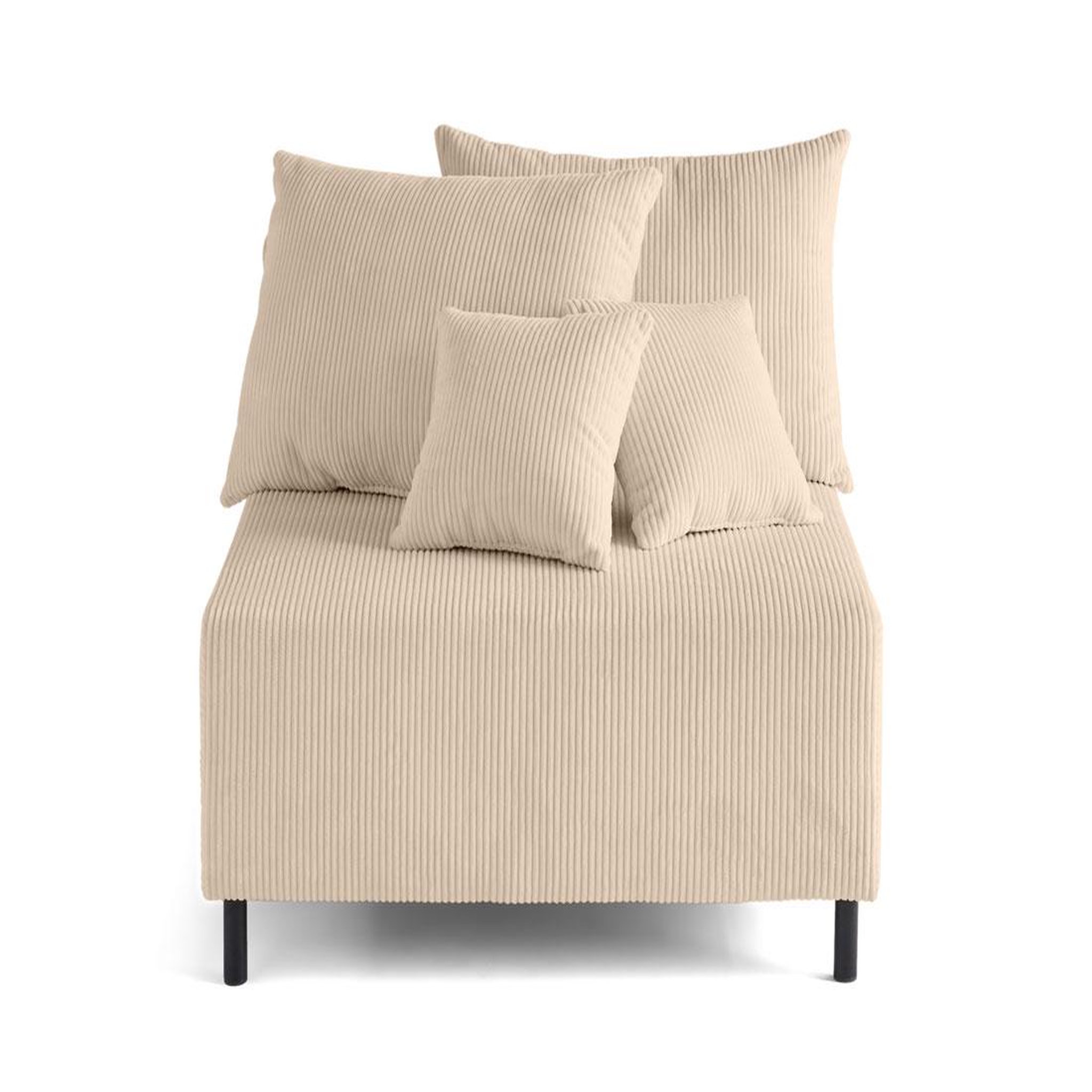 BEST MOBILIER Edinburg - module d'assise - en velours côtelé. Coloris disponibles : Bleu, Noir, Vert, Orange, Beige, Gris, Jaune