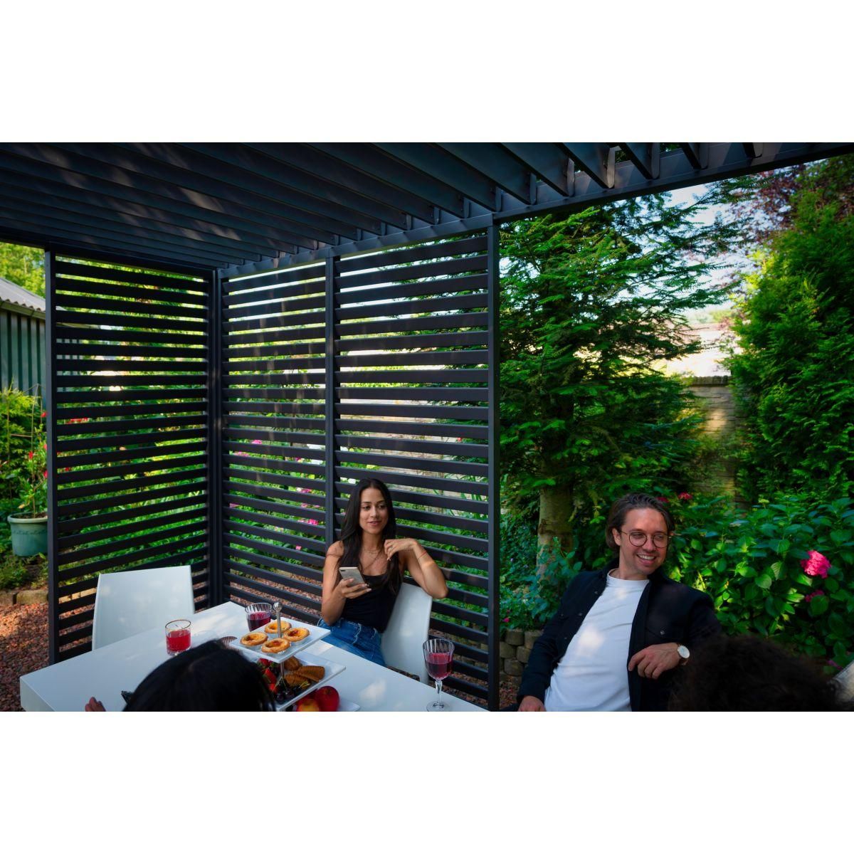 OMBREA Panneau brise-vue 1m anthracite Aluminium pour pergola bioclimatique OMBREA®