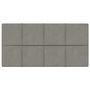Voir la diapositive 3 : VIDAXL Panneaux muraux 12 pcs Gris clair 60x30 cm Velours 2,16 m^2