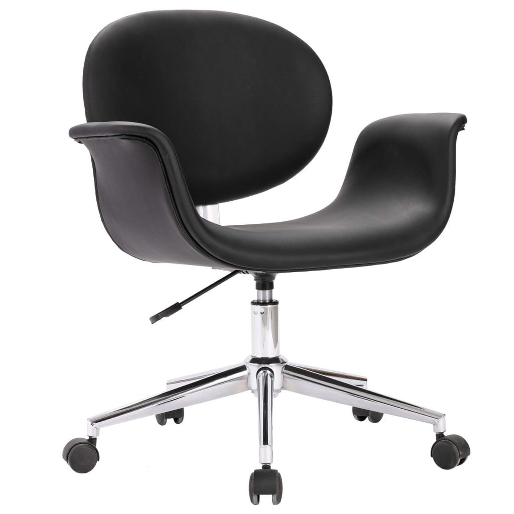 Voir la diapositive 2 : VIDAXL Chaise pivotante de bureau Noir Similicuir