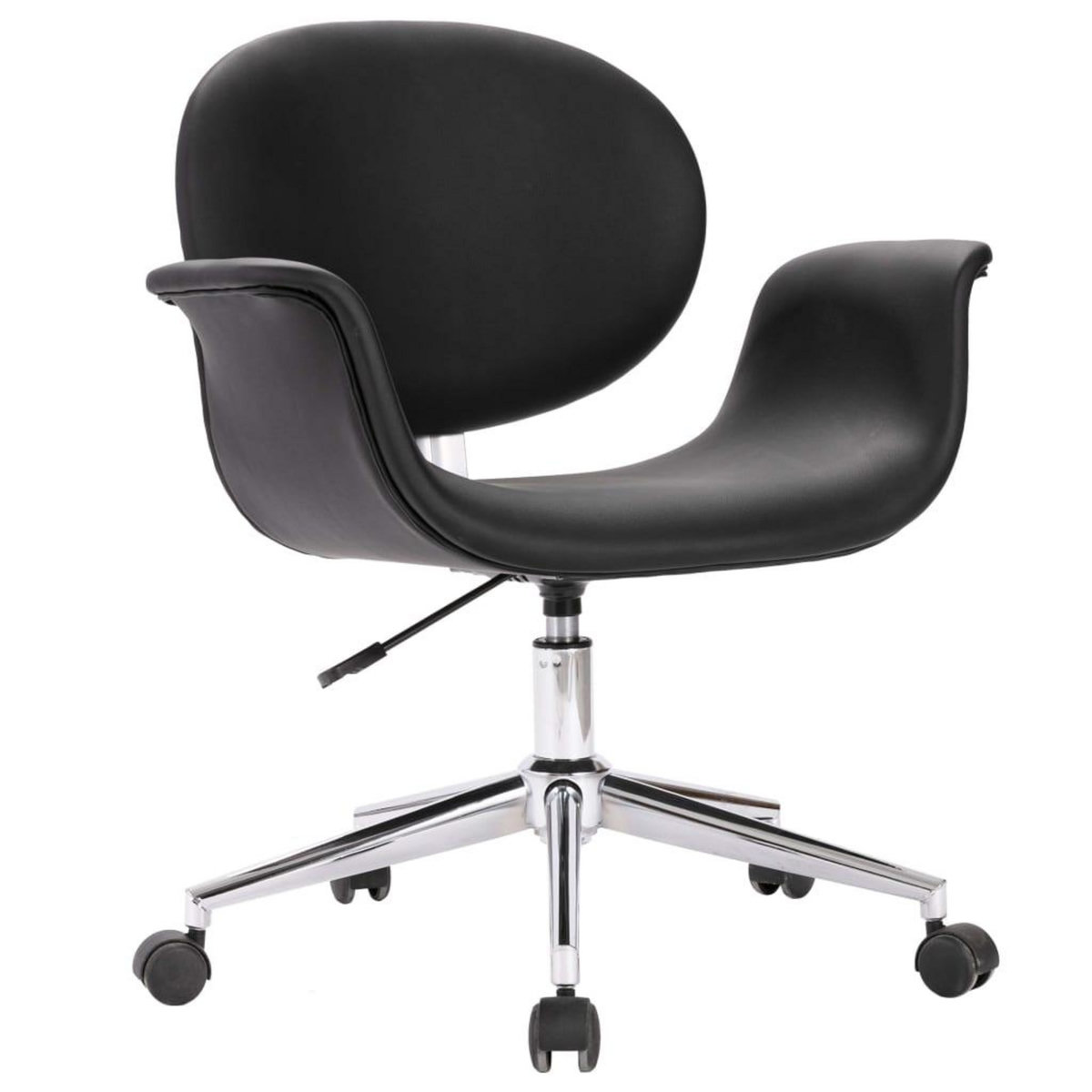 VIDAXL Chaise pivotante de bureau Noir Similicuir