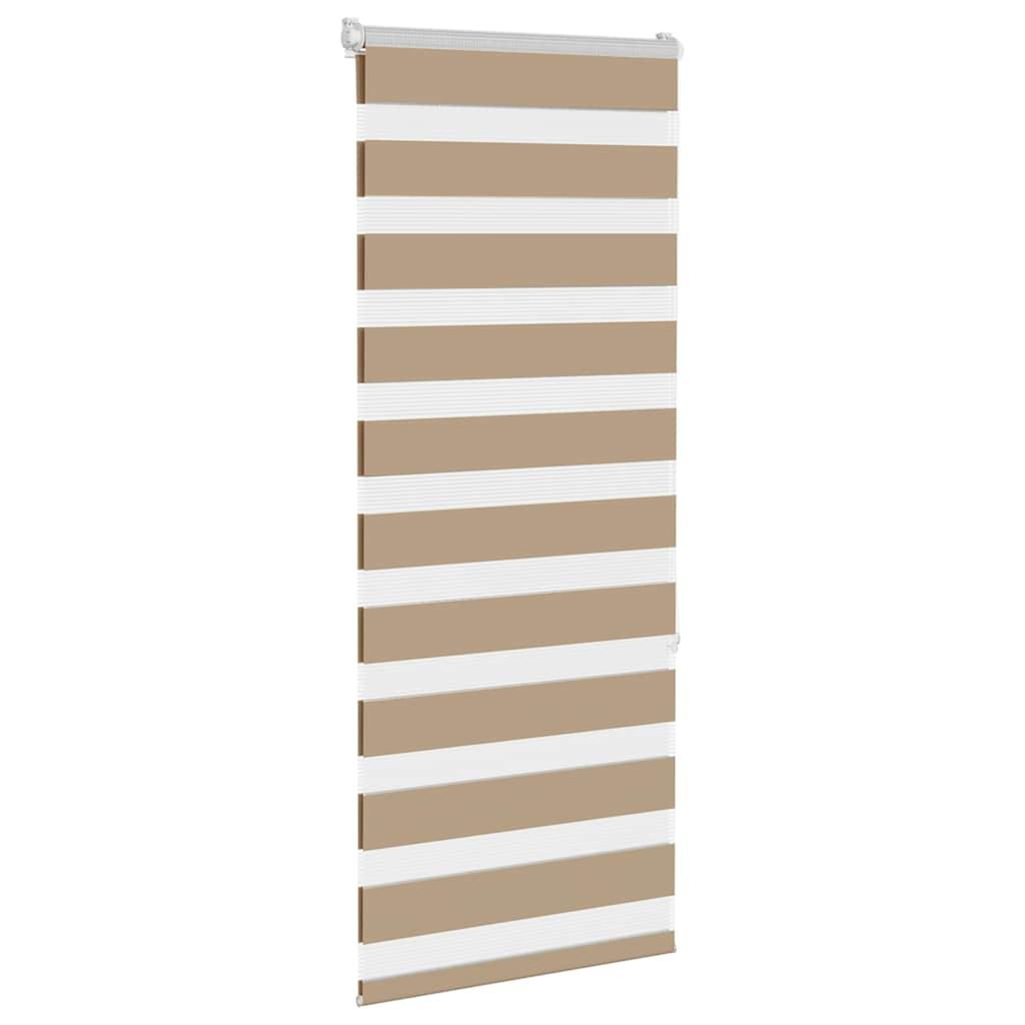Voir la diapositive 3 : VIDAXL Store zebre marron sable largeur du tissu 55,9 cm polyester