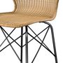Voir la diapositive 3 : Rendez vous déco Lot de 2 chaises pour îlot central 63 cm en résine tressée marron - Palma