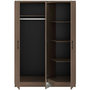 Voir la diapositive 5 : PARISOT Armoire de chambre - AZUKA - Orme torréfié - 3 portes - Style contemporain - 139 x 52 x 197 cm