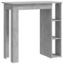 Voir la diapositive 2 : VIDAXL Table de bar avec etagere Gris beton Bois d'ingenierie