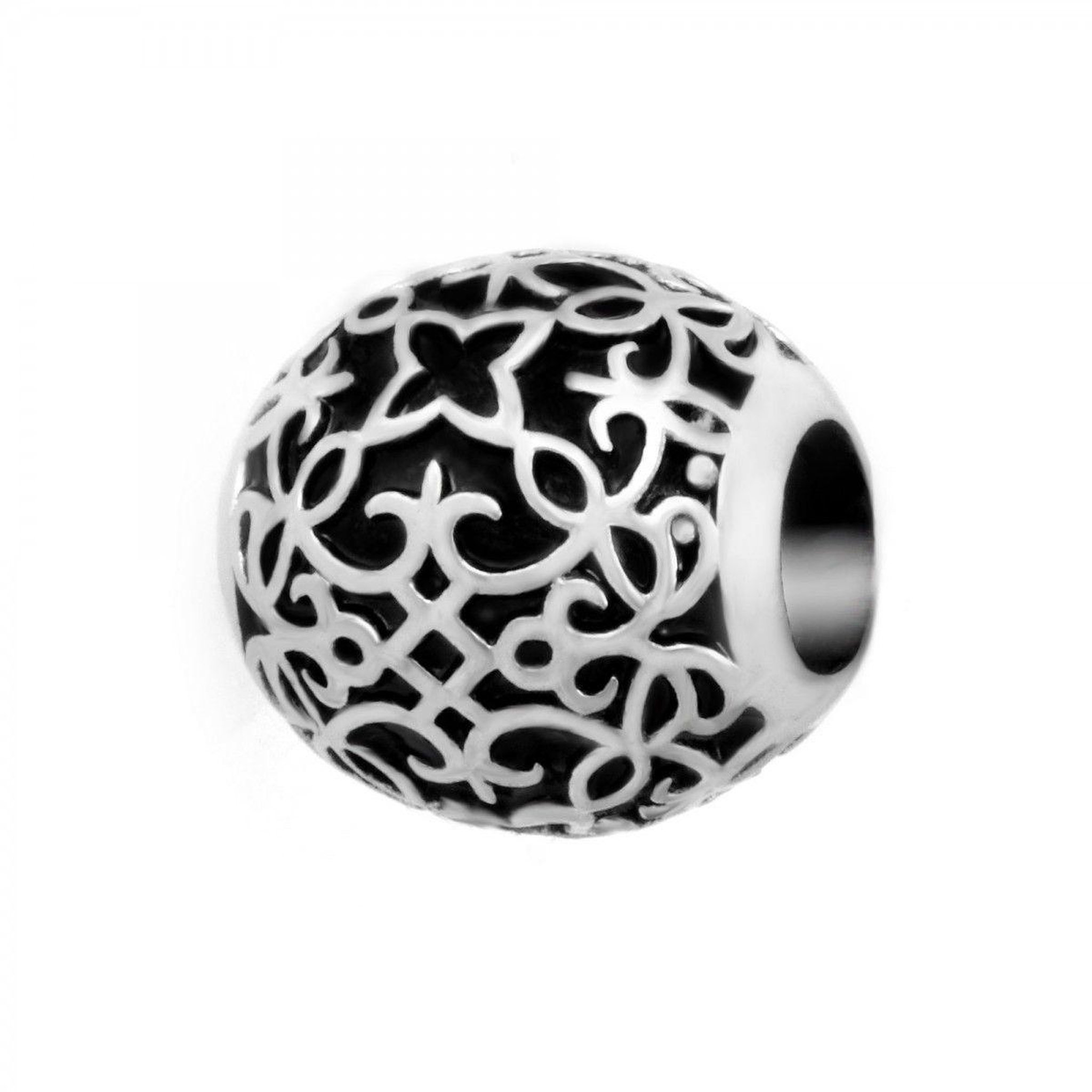 SC CRYSTAL Charm perle ornemental acier par SC Crystal