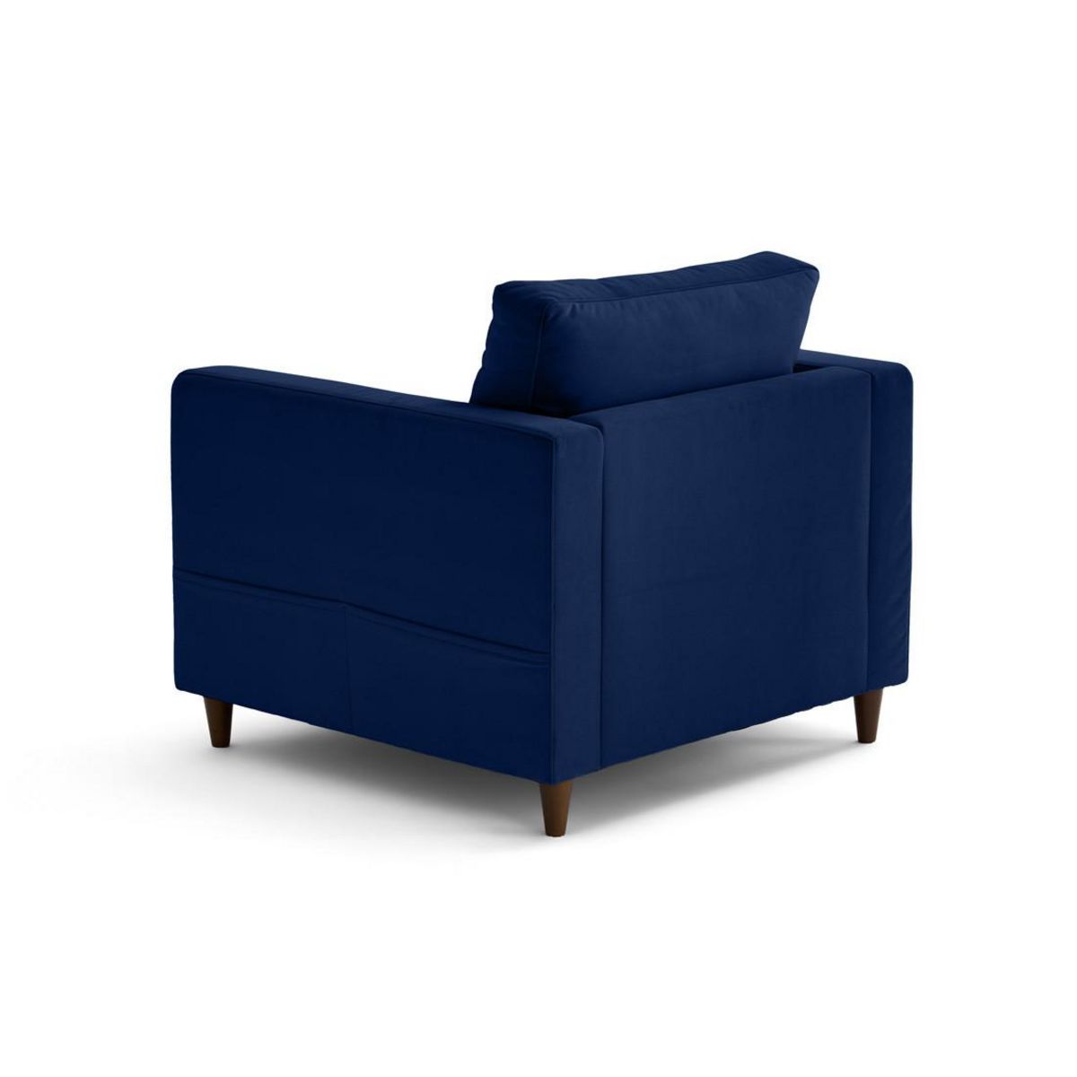 LISA DESIGN Anna - fauteuil avec poche en velours - pieds en bois