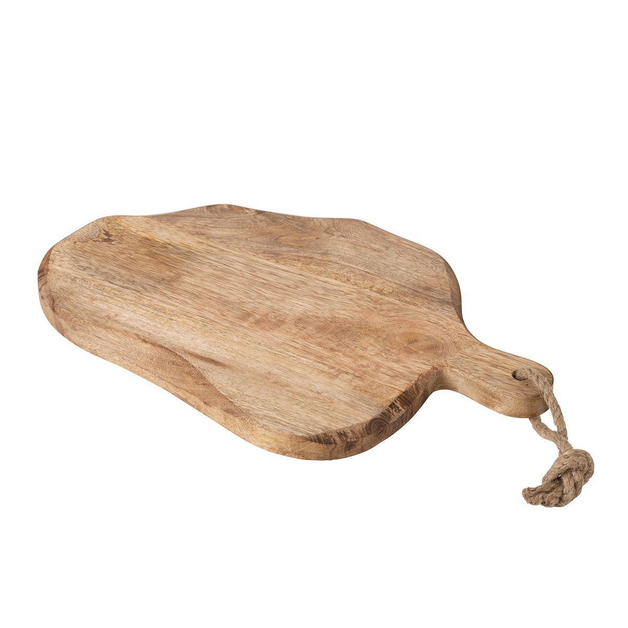 Voir la diapositive 1 : J-LINE Planche à découper ovale  bois  52cm naturel