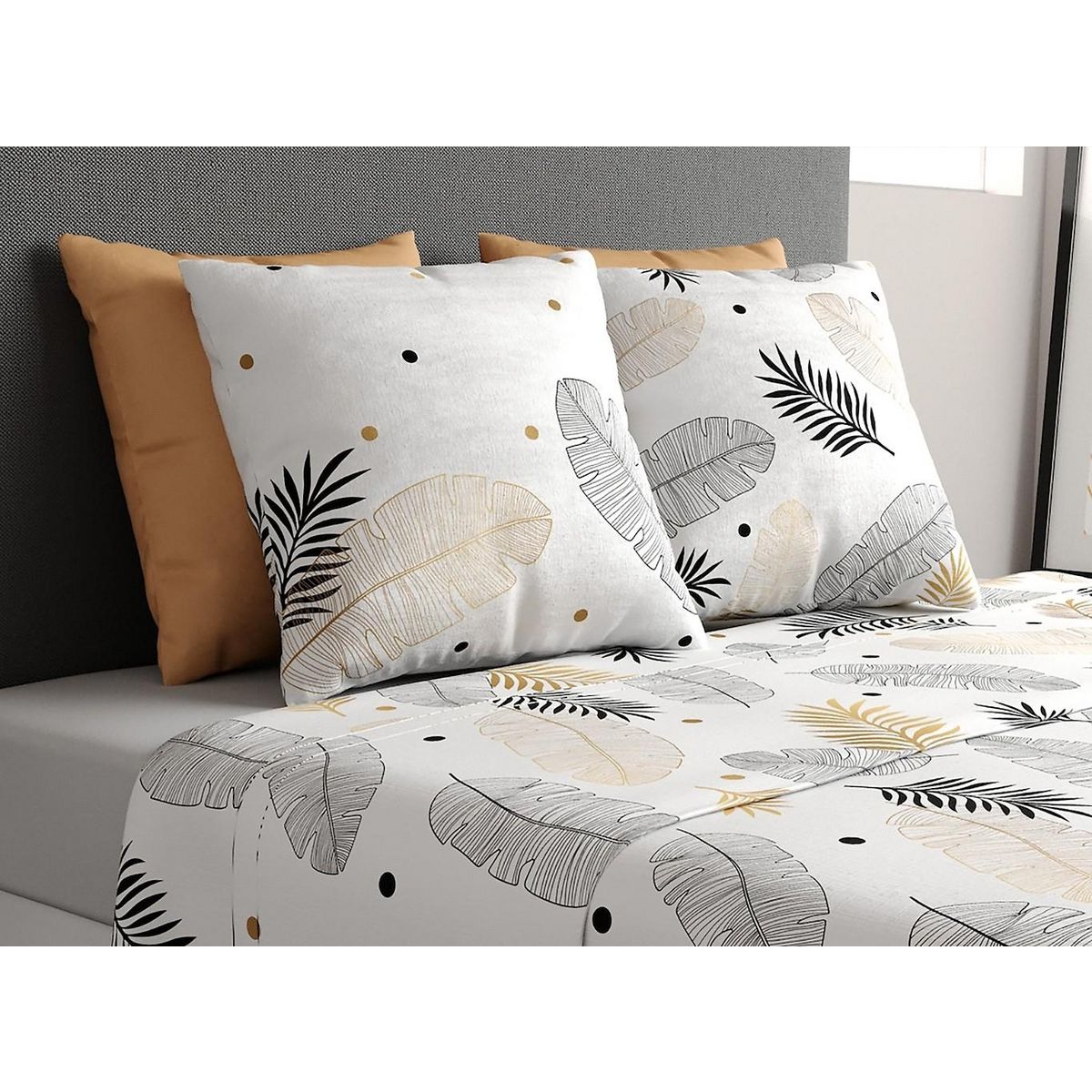 ATELIER DU COTON Parure de drap 100% coton 57fils envole