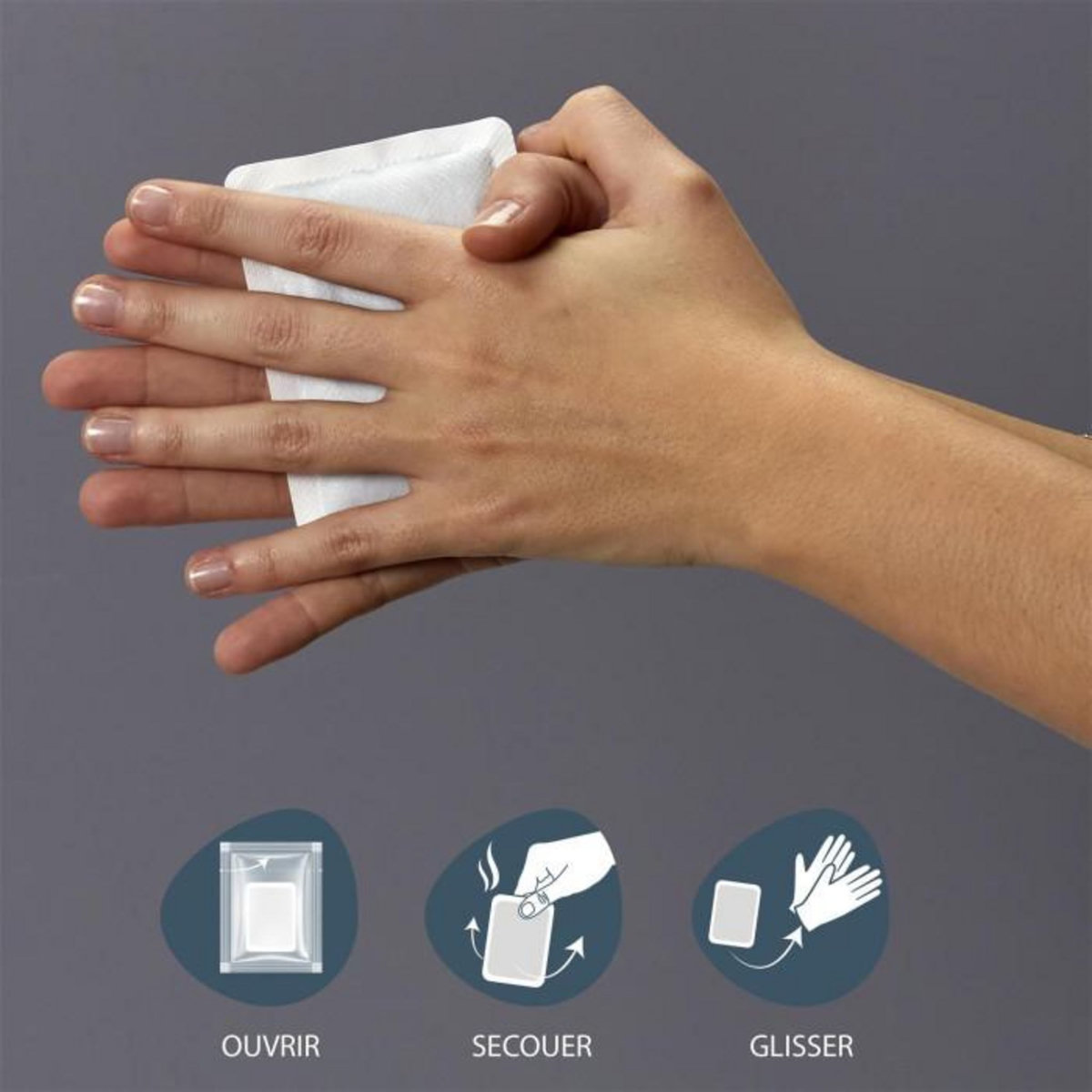 Paris Prix Lot de 2 Poches Chauffantes  Instantanée  Blanc