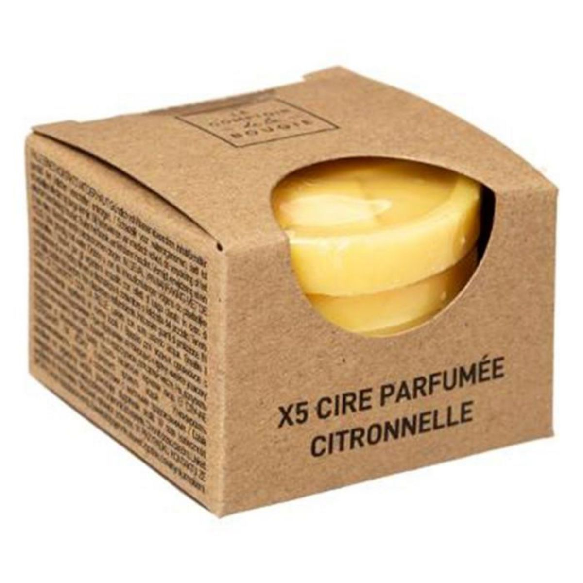 COMPTOIR DE LA BOUGIE Lot de 5 Cires Parfumées à Brûler  Etoile  45g Citronnelle