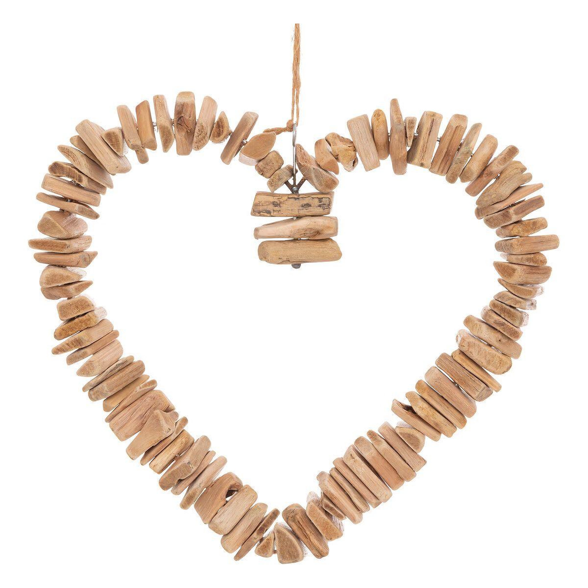 ATMOSPHERA Décoration murale cœur  agnès  37cm marron