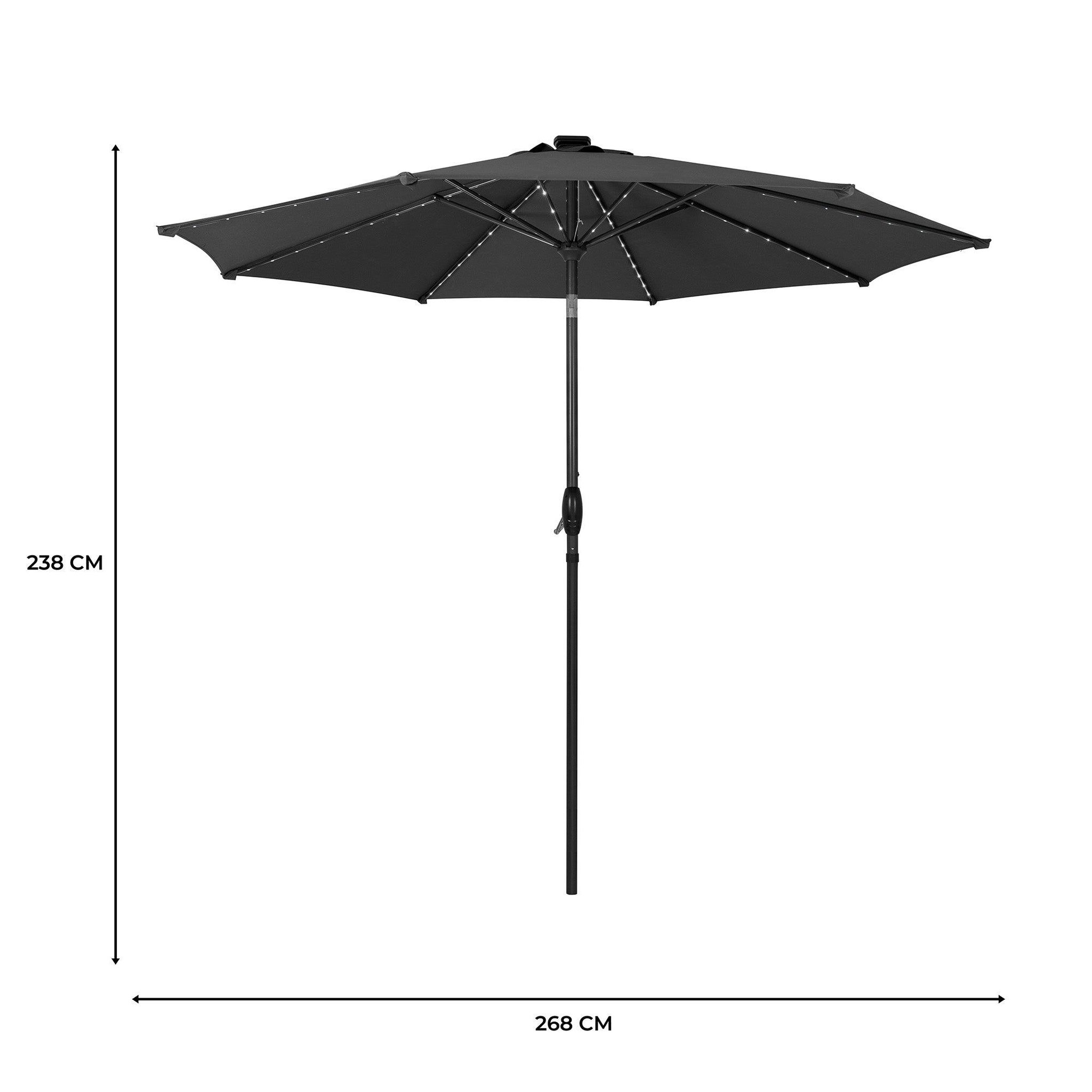 Voir la diapositive 5 : Monster Parasol Inclinable à LED 2,7 m