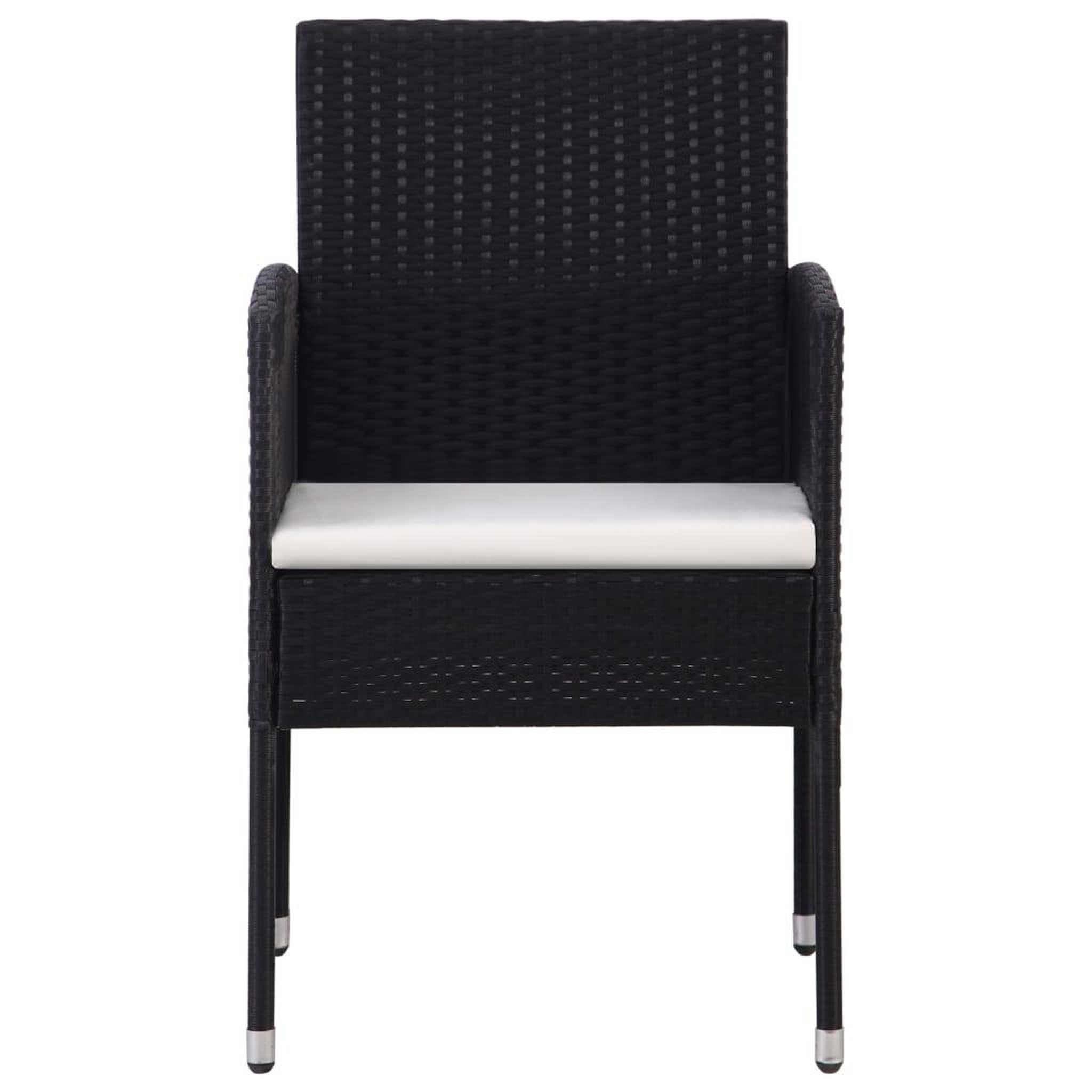 Voir la diapositive 4 : VIDAXL Ensemble a manger de jardin 3 pcs Noir
