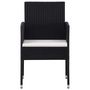 Voir la diapositive 4 : VIDAXL Ensemble a manger de jardin 3 pcs Noir