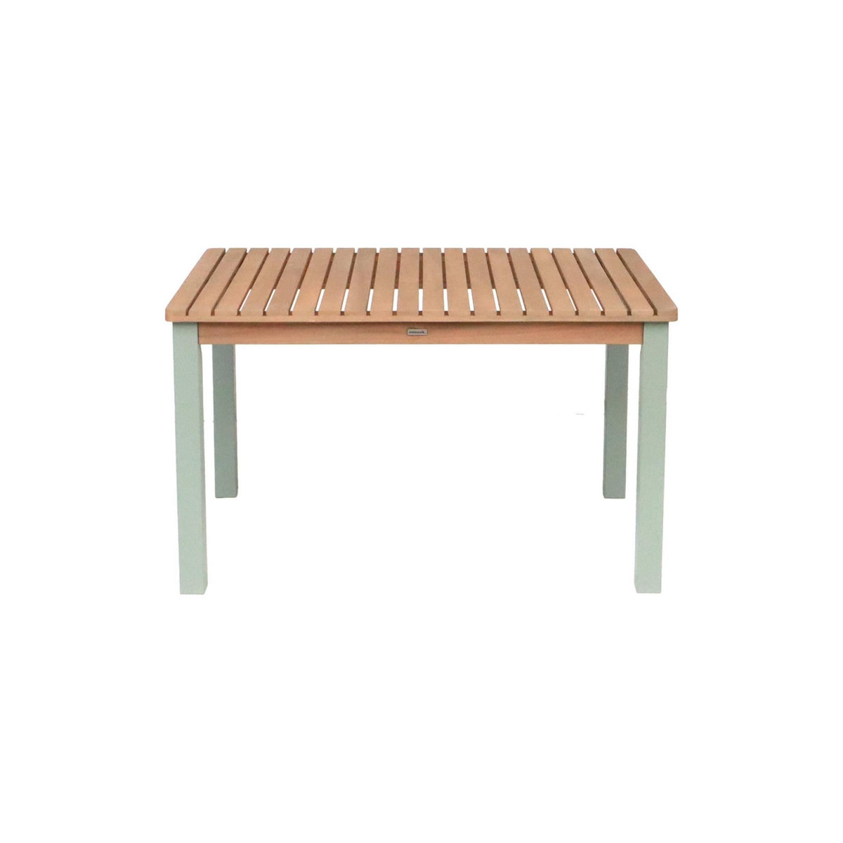 SWEEEK Table de jardin rectangulaire enfant bois d'acacia 4 places vert de gris - Caroline