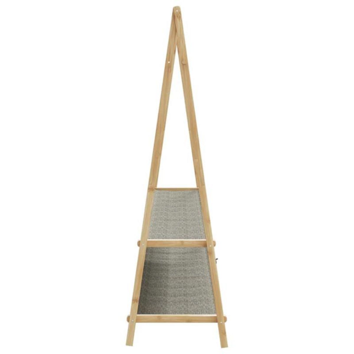 VIDAXL Porte vêtement avec étagères 132x45,5x150,5 cm bambou