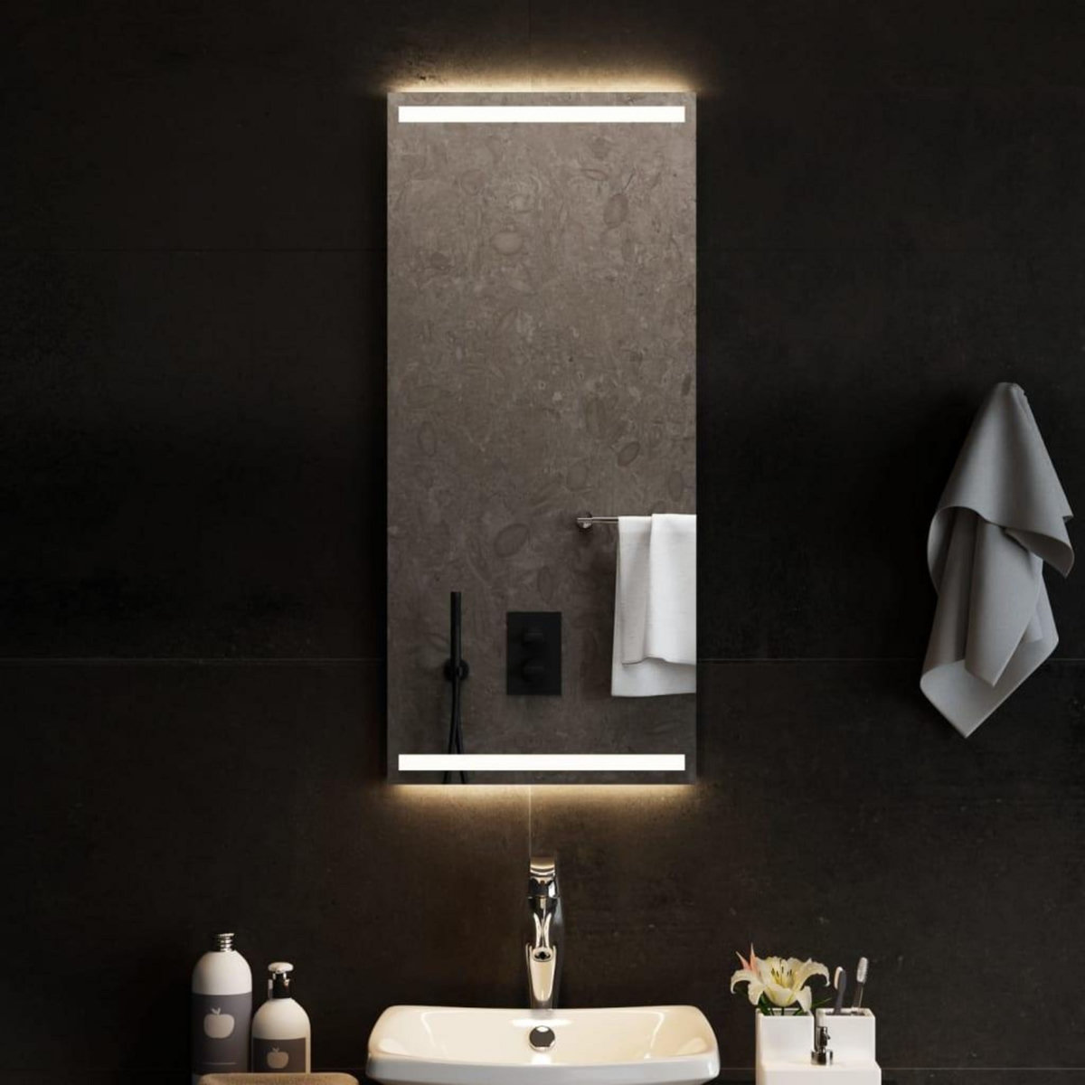 VIDAXL Miroir de salle de bain a LED 40x90 cm
