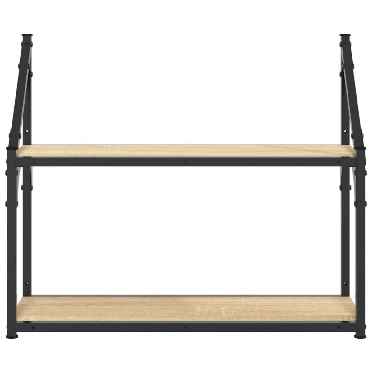 VIDAXL Etagere murale 2 niveaux chene sonoma 60x21x51 cm