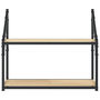 Voir la diapositive 4 : VIDAXL Etagere murale 2 niveaux chene sonoma 60x21x51 cm