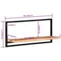 Voir la diapositive 6 : VIDAXL Etageres murales 2 pcs 80x25x35 cm Bois d'acacia et acier