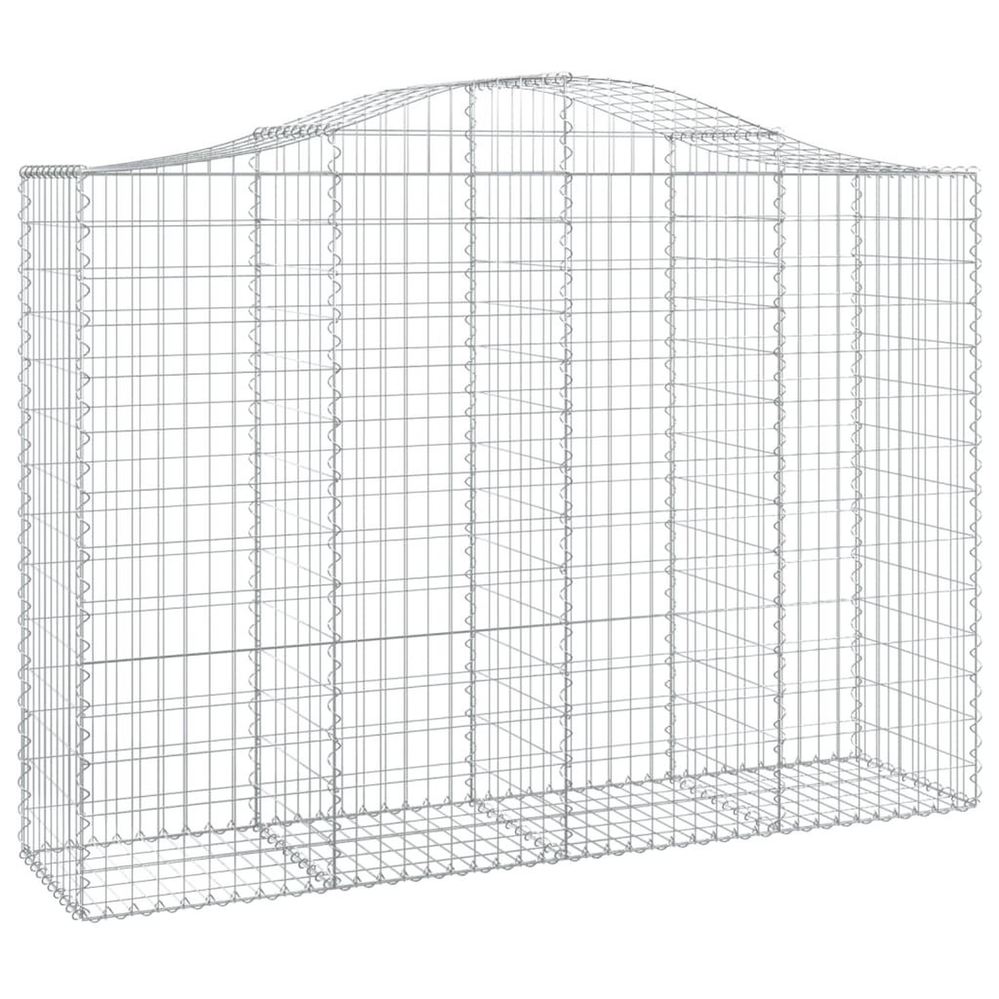 Voir la diapositive 3 : VIDAXL Paniers a gabions arques 14 pcs 200x50x140/160 cm Fer galvanise