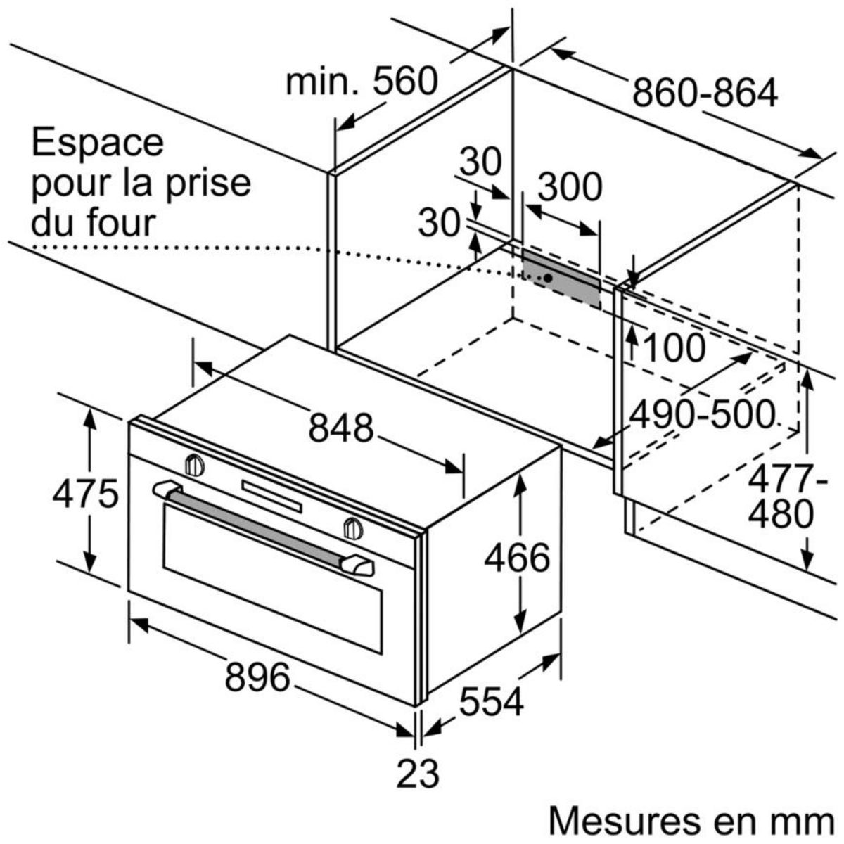 Siemens Four intégrable 85l 90cm a+ catalyse inox - vb558c0s0