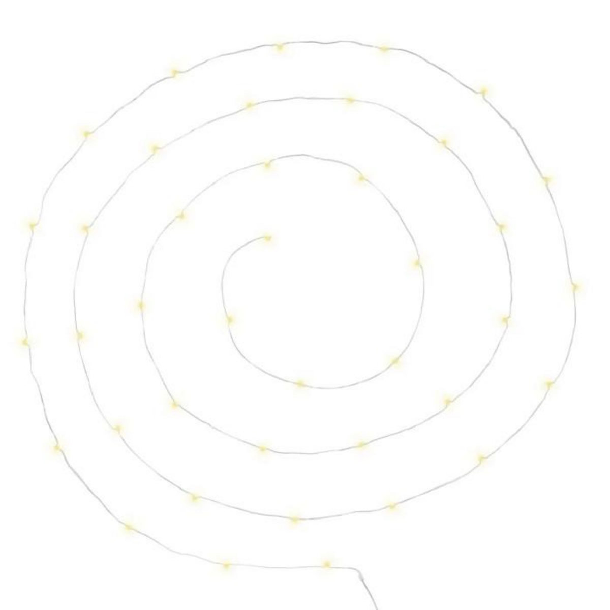 ATMOSPHERA Guirlande Lumineuse  40 Led Blanc Chaud  395cm Chrome