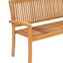Voir la diapositive 4 : VIDAXL Banc de jardin empilable et coussin 159 cm Bois de teck massif