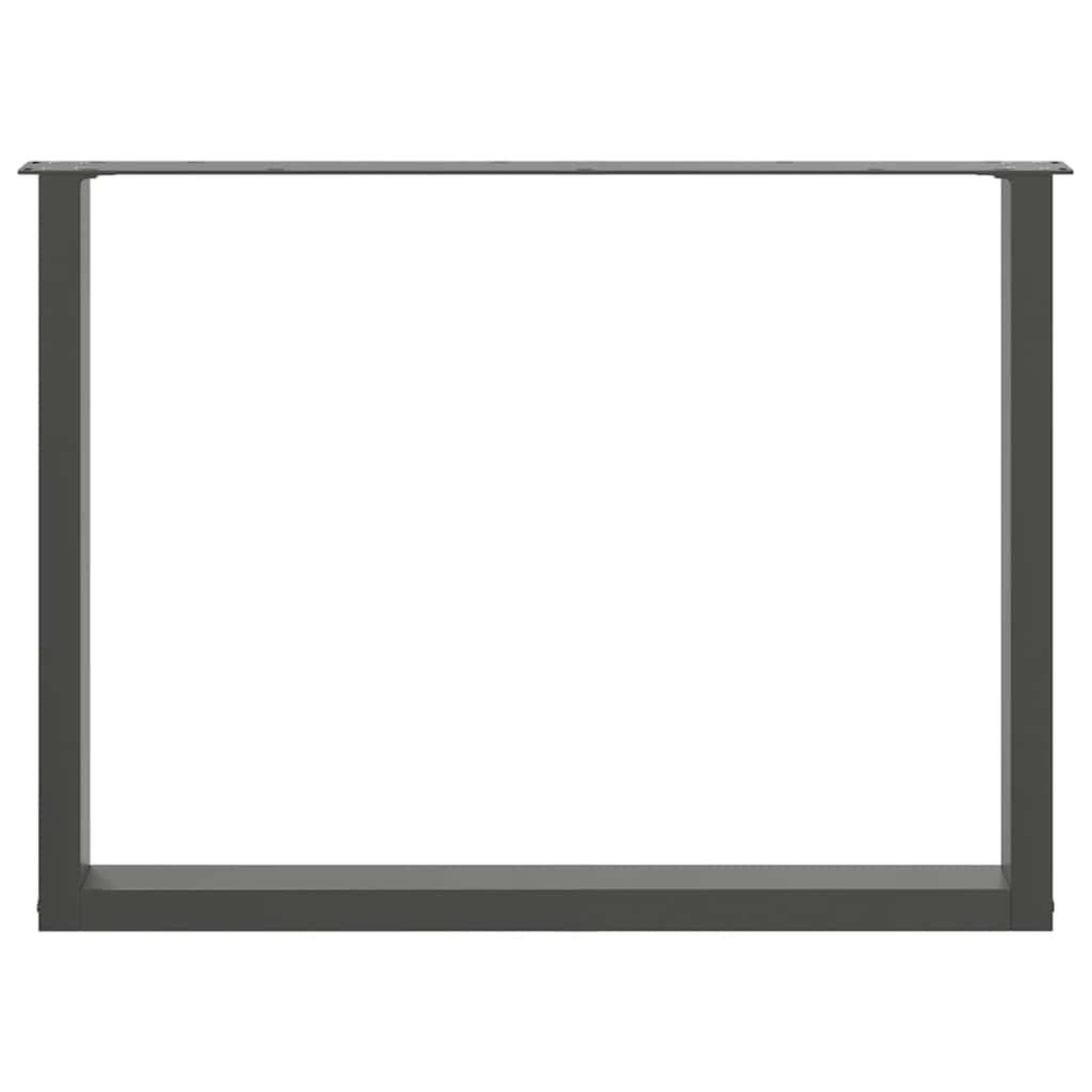 Voir la diapositive 5 : VIDAXL Pieds de table a manger forme de U 2 pcs 100x(72-73) cm acier