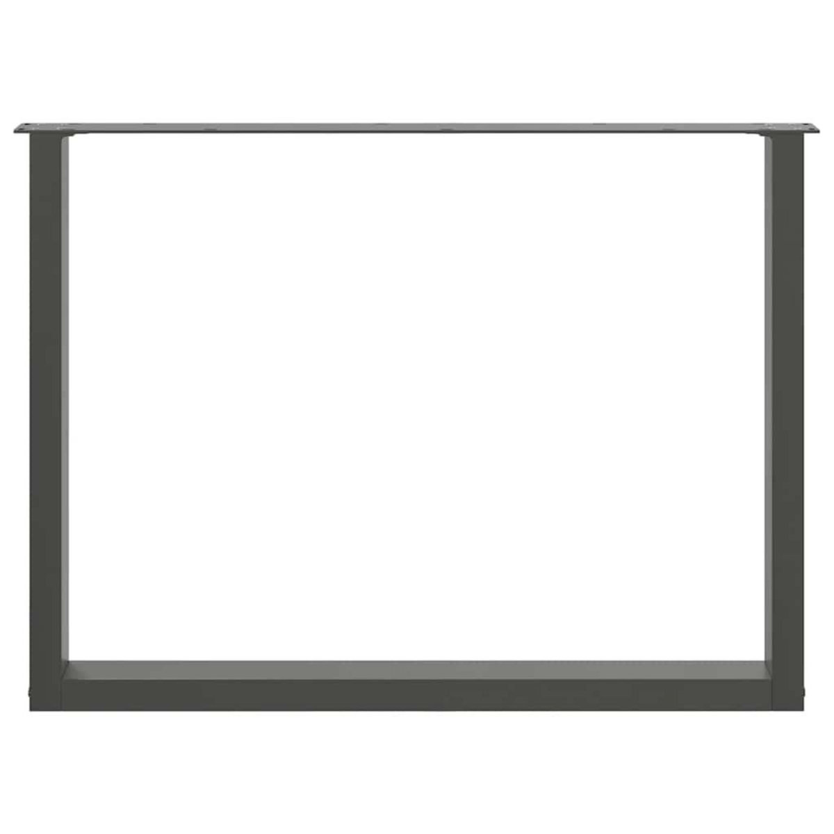 VIDAXL Pieds de table a manger forme de U 2 pcs 100x(72-73) cm acier