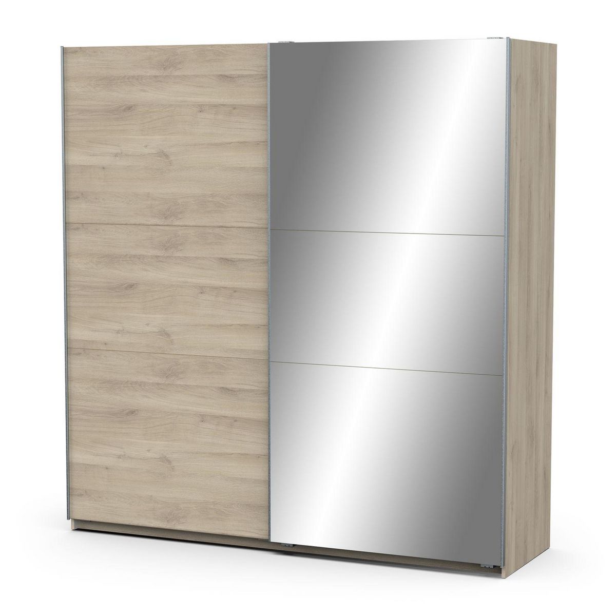 Armoire 2 portes coulissantes 1 miroir L200 cm THIBAULT